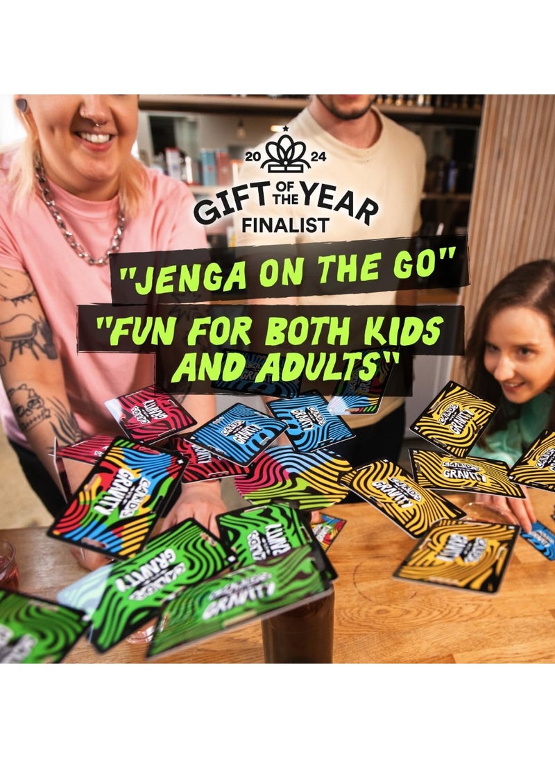 Big Potato Cards vs Gravity: Ultimate Stacking & Balancing Travel Game | Waterproof Card Game for Camping, Vacations & Family Fun | 2-4 Players - Image 2